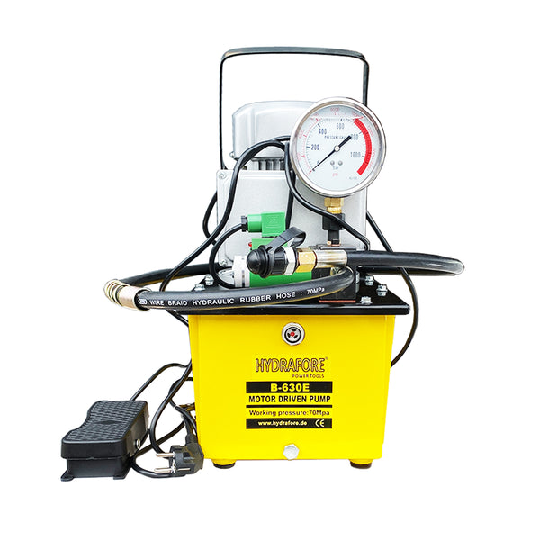Pompe hydraulique simple effet, électrovanne (0,75 kW/220 V/8 L) (B-630E-220-1HP-8L)