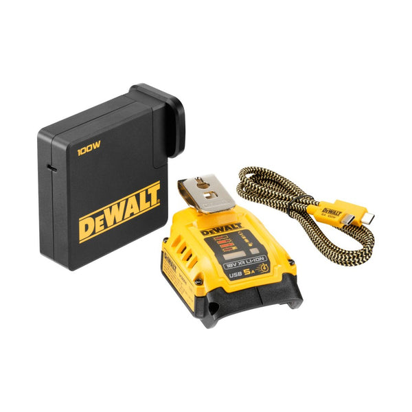 Chargeur combiné 18 V avec fonction batterie externe (DeWALT DCB094K-QW)