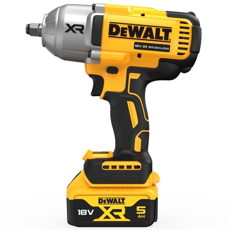 18V/2x5Ah cordless impact wrench 1/2" external square (DeWALT DCF900P2T-QW)