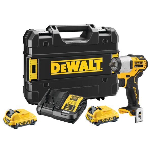 12V/2x2Ah cordless impact wrench (3/8" external square) (DeWALT DCF902D2-QW)