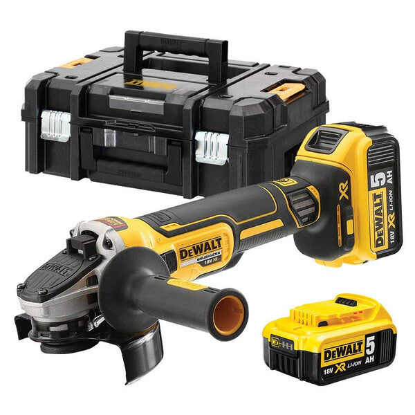 18V/2x5Ah cordless angle grinder 125mm (brushless) (DeWALT DCG405P2-QW)