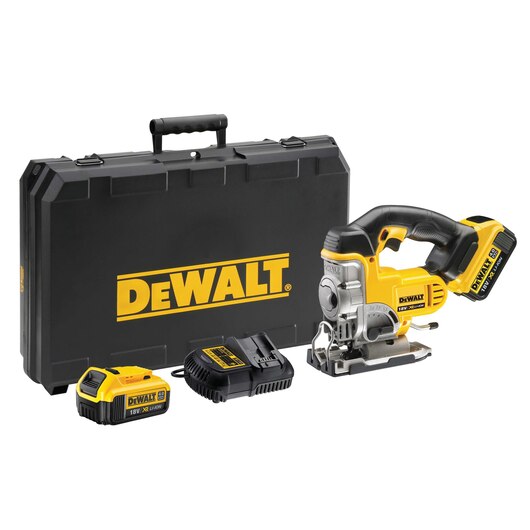 18V/2x4.0Ah Akku-Pendelhub-Stichsäge +TSTAK (DeWALT DCS331M2-QW)