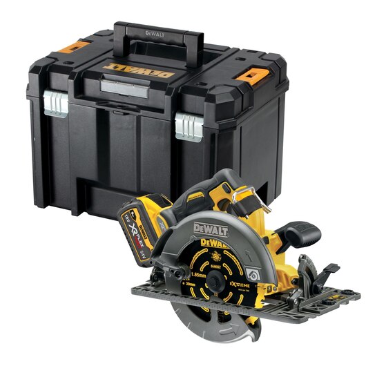 DeWALT 54V XR FLEXVOLT cordless circular saw 190mm with guide shoe (DCS576T2-QW)