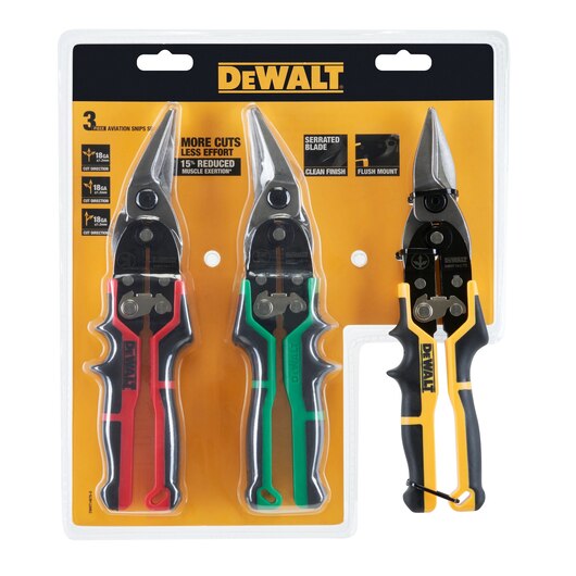 Blechschere ERGO 3er Pack Gerade-Rechts-Linksschneidend (DeWALT DWHT14676-0)