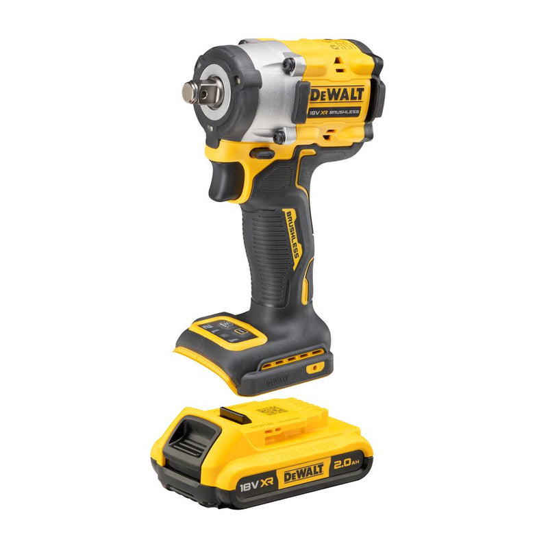 12 Volt / 2x2.0 Ah cordless impact wrench (3/8" square drive) (DeWALT DCF902D2-QW)