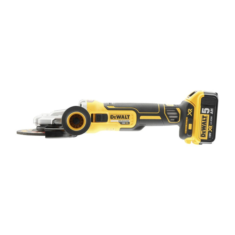 18 Volt / 2x5.0 Ah cordless angle grinder 125mm (brushless) (DCG405P2-QW)