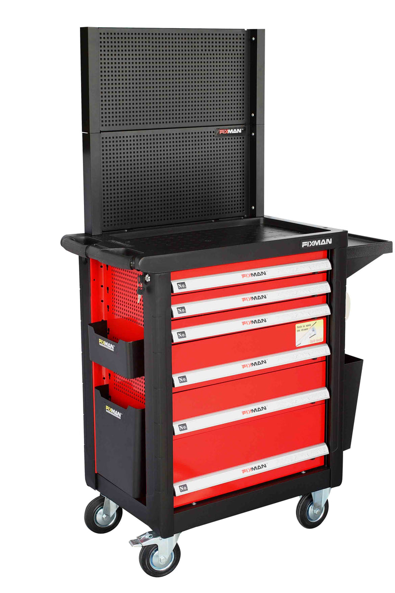 Workshop trolley with wall, 6 drawers 260kg (FIXMAN FX-F1RP6.C5)