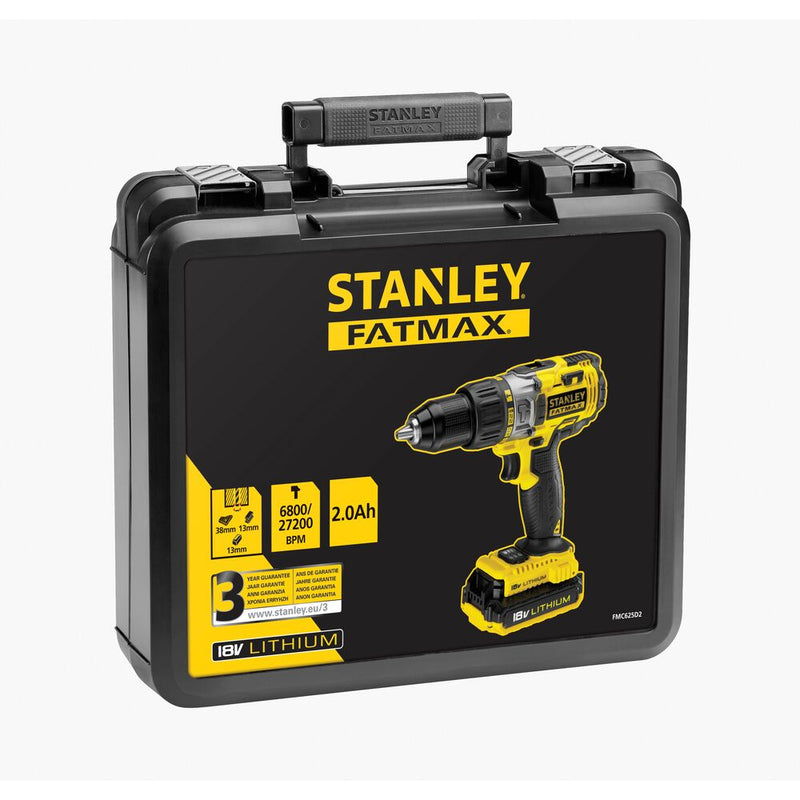 18V FATMAX cordless combi drill 2x2Ah in case (STANLEY FMC625D2-QW)