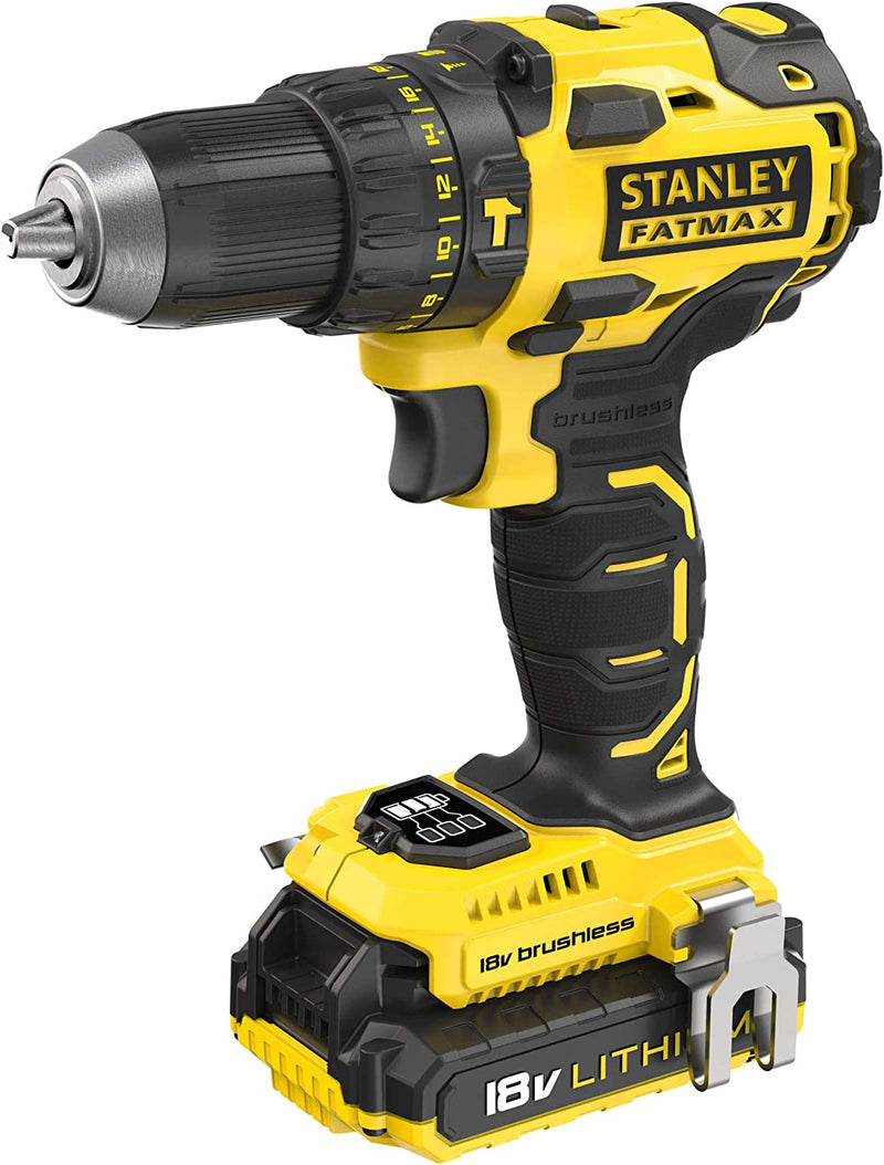 18V FATMAX cordless combi drill 2x2Ah in case (STANLEY FMC627D2-QW)