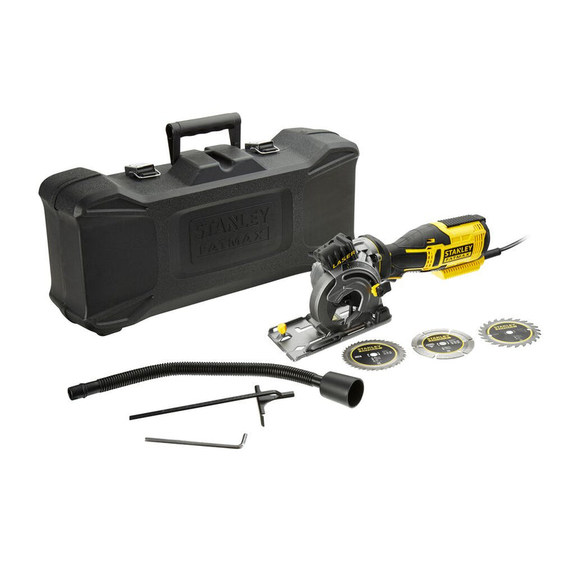 Scie circulaire compacte FATMAX 650W/220V Ø89mm, mallette (STANLEY FME380K-QS)