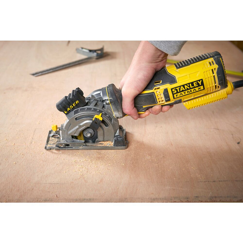 650W/220V Ø89mm FATMAX Kompakt-Handkreissäge, koffer (STANLEY FME380K-QS)