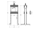 Workshop press with built-in pump 12T (GEKO G02091)