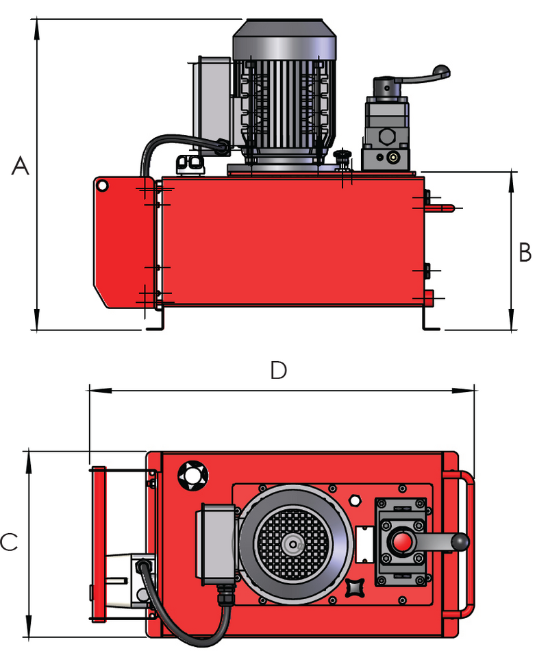 Elektrisch Betriebene Pumpe (700Bar, 10L, 220V) (HI-FORCE HEP207212)