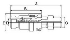 Coupling pair male and female (HH-1P)