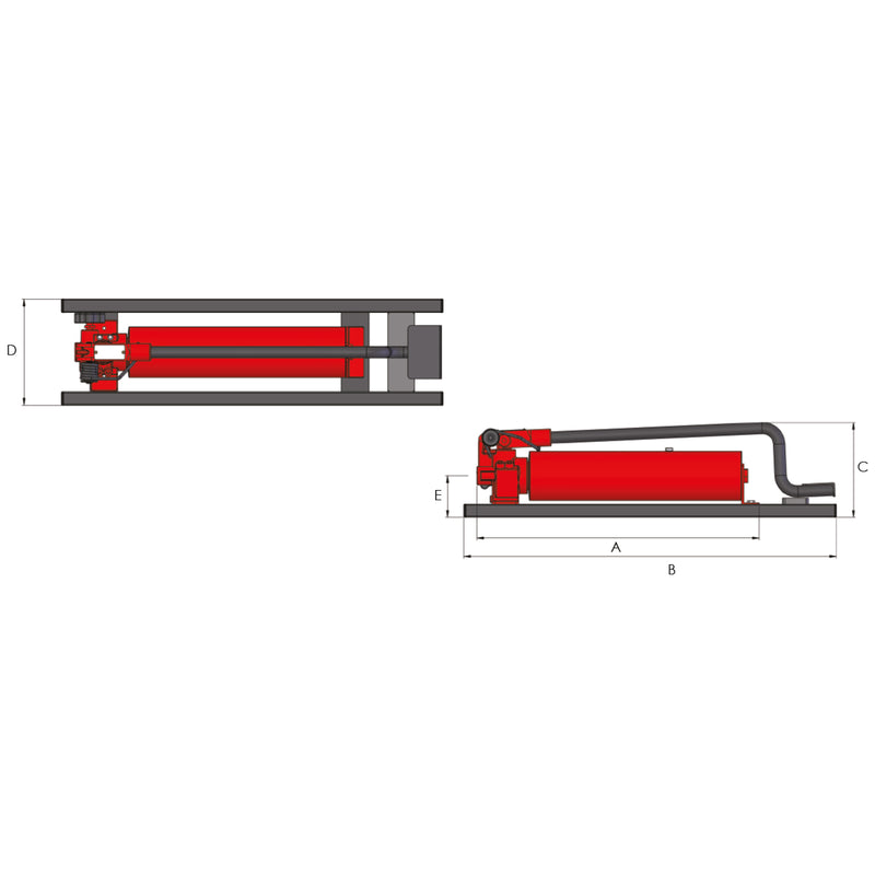 Hydraulische Zweistufige Fußpumpe (700bar, 2300cm3) (HI-FORCE HP227FP)