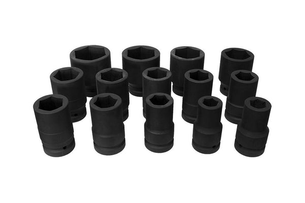 1" Sechskant Steckschlüssel Set 22mm-60mm, 14Teilig (JQ-1-14set)