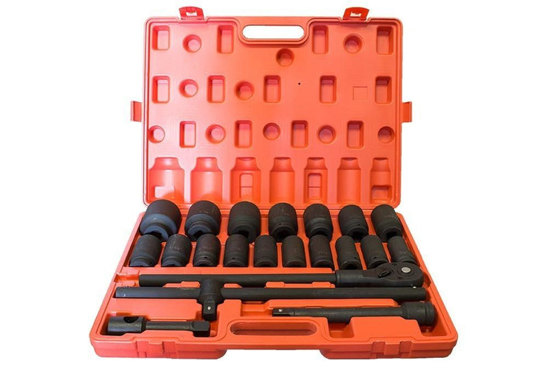 3/4" socket wrench set 13/16"-2", L: 90 mm, 21 pieces SAE (JQ-34-ZT021B-SAE) 