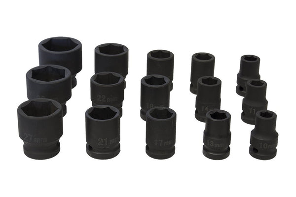 1/2" hexagon socket wrench set 10mm-32mm, 15 pieces L:38 mm (JQ-38-12-15set) 