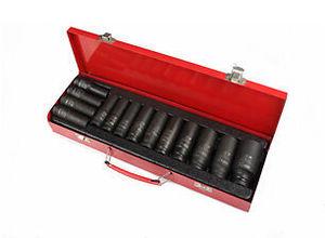 1/2" hexagon socket wrench set, 11-30mm, L:78mm, 15 pieces (JQ-78-12-15set)