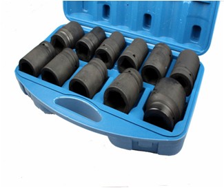 1" socket wrench set 7/8"-1.13/16", length: 90 mm, 11 pieces (JQ-90-1-11set)