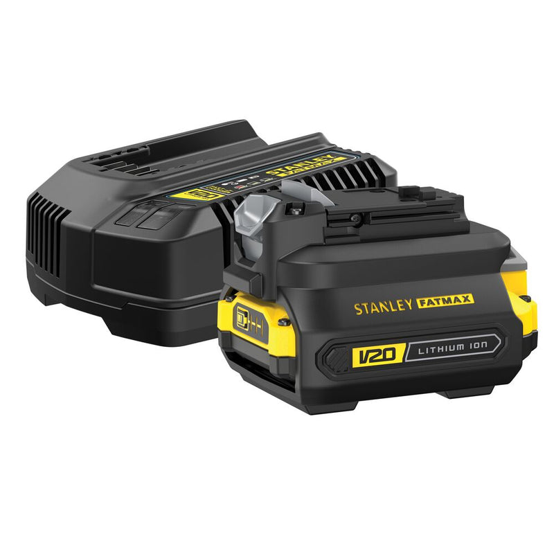 18V FATMAX V20 starter kit, adapter, 2Ah charger (STANLEY SFMCB121D1-QW)