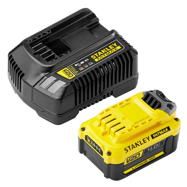 18V FATMAX V20 Starter Kit, 2A-Schnell-Ladegerät, 4,0Ah (STANLEY SFMCB14M1-QW)