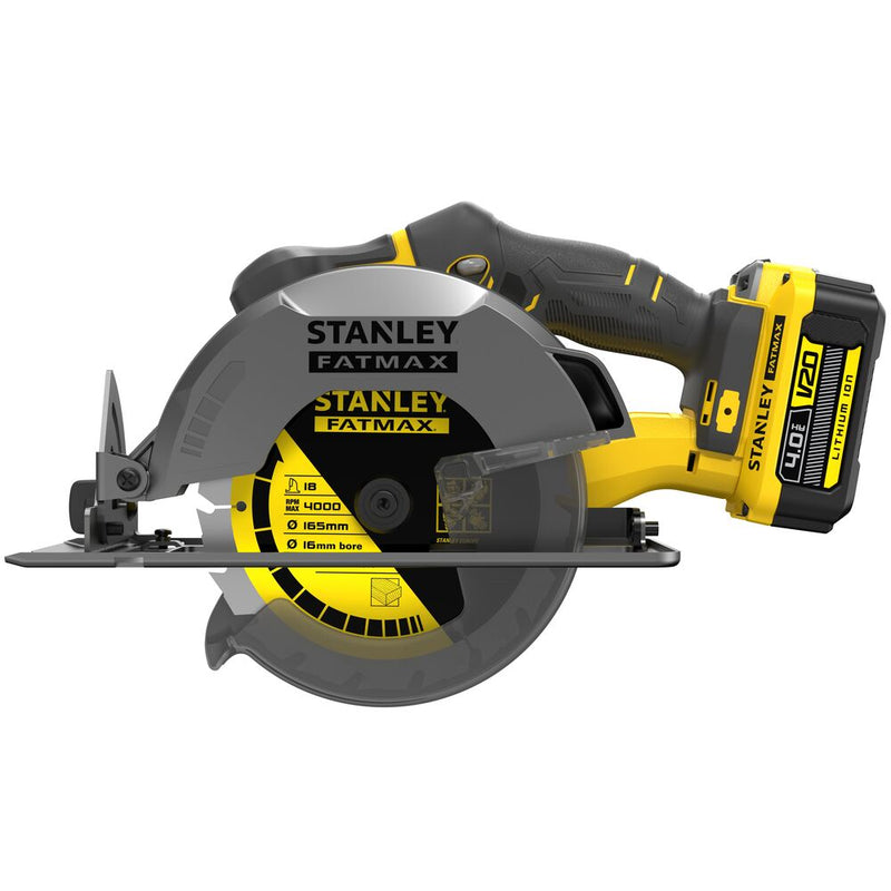 18V/2x4Ah FATMAX Akku-Handkreissäge V20, koffer (STANLEY SFMCS500M2K-QW)