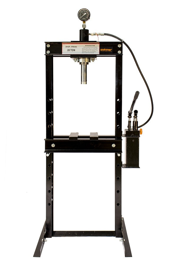 20T workshop press integrated hand pump with 2 drives and pressure gauge (SP20-2)