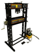 40T workshop press with el. hydraulic pump, pressure gauge, speed valve (SP40E)