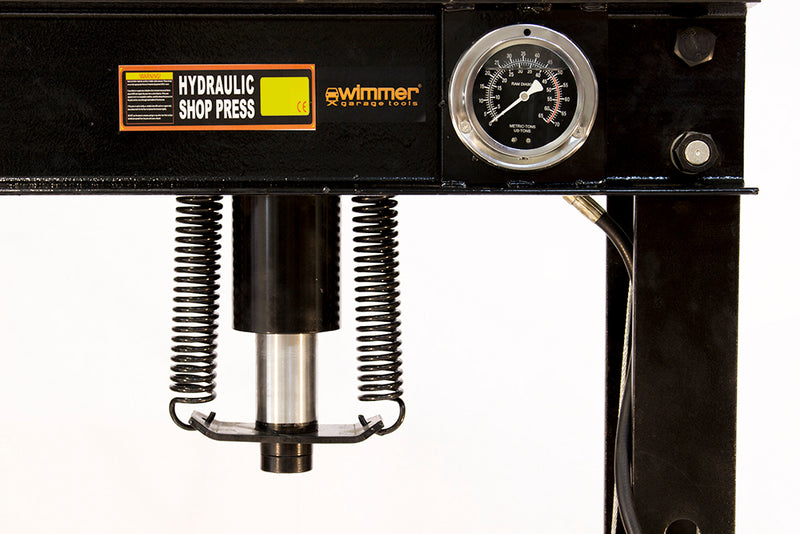 Presse d'atelier 40T avec pompe hydraulique électrique, manomètre, soupape de vitesse (SP40E)
