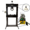 50T workshop press with electric hydraulic pump, pressure gauge, speed valve (SP50E)