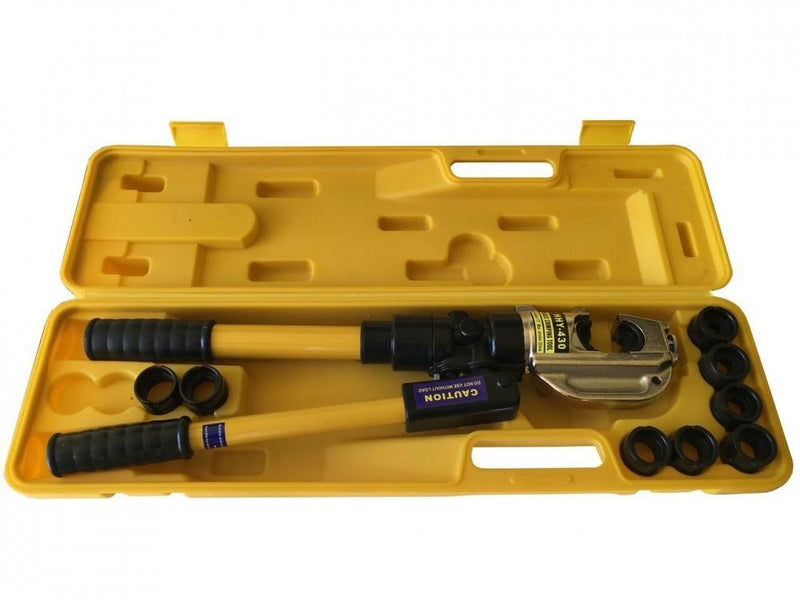 Hydraulic crimping tool with automatic pressure control valve 50--400 –  EZ-Tools GmbH