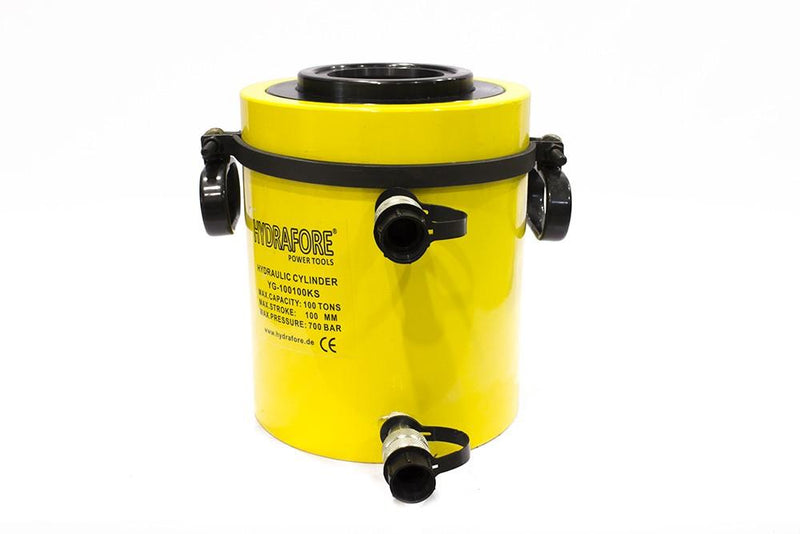 Double-acting hollow cylinder, hollow piston cylinder (100Ton/100mm) (YG-100100KS)