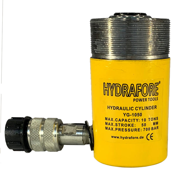 Vérin hydraulique à simple effet avec filetage de collier (10 tonnes, 50 mm) (YG-1050CT)