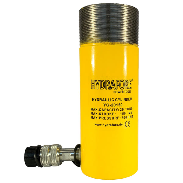 Vérin hydraulique à simple effet avec filetage de collier (20T/150 mm) (YG-20150CT) 
