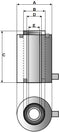Hohlzylinder mit Kragengewinde (20 Ton, 50 mm) (YG-2050KCT)