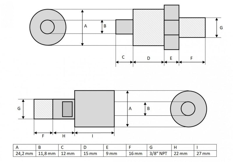 Kurzhubzylinder (5 Ton, 7 mm) (YG-5B)