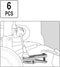 Jeu d'extracteurs de rotule YATO 6 pièces, embout de biellette 6 pièces, 30-180mm (YT-06157)