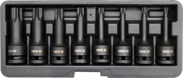 8 pieces Torx socket set 1/2", T30-T80 (YATO YT-1065)