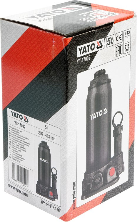 Hydraulic Stamp Jack 5T Jack 216-413mm (YATO YT-17002)