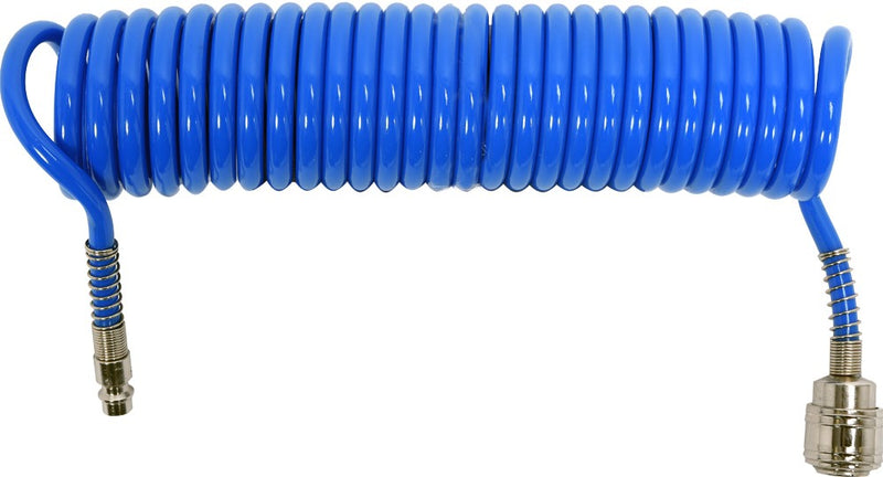 Spiral compressed air hose 5.5x8 mm, EU connection, 5 meters (YATO YT-24201)