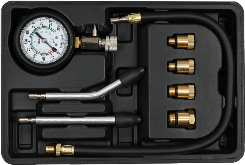 Fuel pressure gauge set for petrol, 8 pieces (YATO YT-73022)