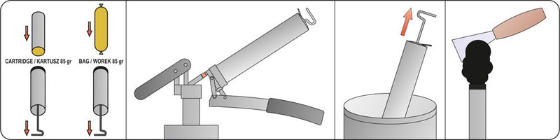 Hand lever grease gun, cartridge 500ml, 42-70MPa (YATO YT-0704)