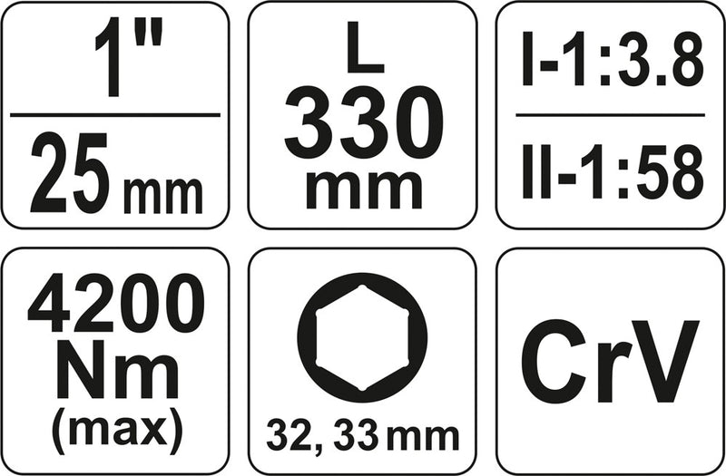 Torque amplifier, power wrench 1:58, 1COL, 4200Nm (YATO YT-0782)