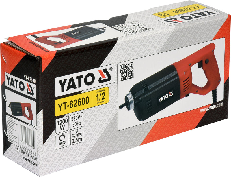 Concrete vibrator, vibrating bottle internal vibrator, 300cm 1200W/230V (YATO YT-82600)